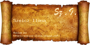 Szeicz Ilona névjegykártya