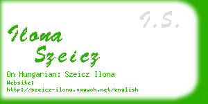 ilona szeicz business card